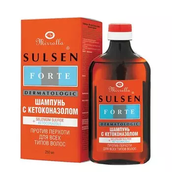 Mirrolla Сульсен Форте шампунь с кетоконазолом против перхоти 250 мл