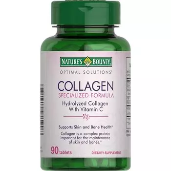 Nature's Bounty Гидролизованный Коллаген с Витамином С таблетки 90 шт