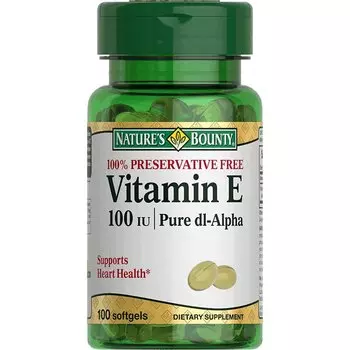 Nature's Bounty Витамин Е 100МЕ капсулы 100 шт