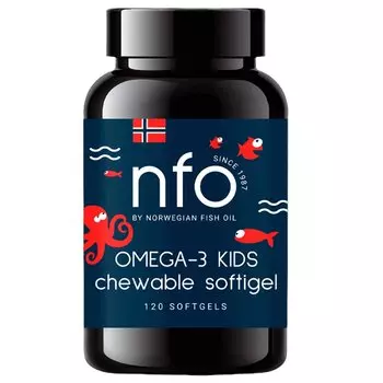 NFO Kids Омега-3 с витамином D капсулы жевательные 120 шт