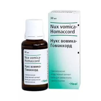 Нукс вомика-Гомаккорд капли гомеопатические для приема внутрь 30 мл
