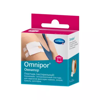 Омнипор Пластырь фиксирующий из нетканного материала 2,5 см х 5 м 1 шт