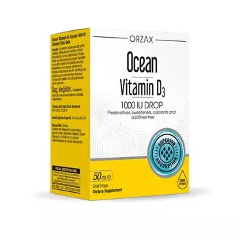 Orzax Ocean Витамин Д3 1000 МЕ капли для према внутрь 50 мл
