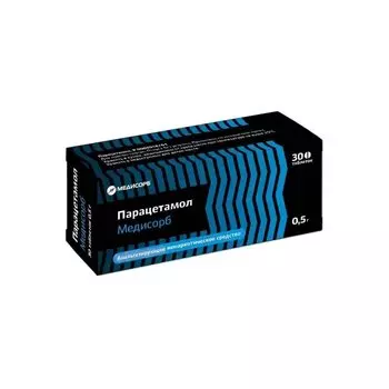 Парацетамол Медисорб 500 мг таблетки 30 шт