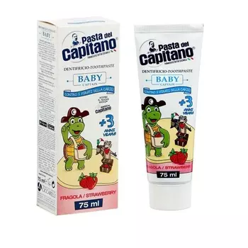Pasta del Capitano Baby Зубная паста для детей до 3 лет Клубника 75 мл