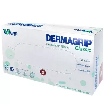 Дермагрип Классик Перчатки латексные нестерильные неопудренные р-р S 2 шт