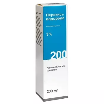 Перекись водорода 3% раствор 200 мл