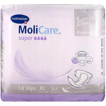Подгузники "Molicare Premium soft super" р-р XL воздухопрониц. 14 шт