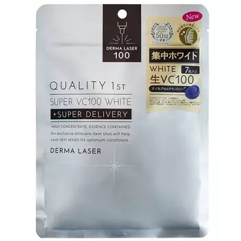 Quality First Дерма Лазер Маска выравнивающая цвет кожи лица 7 шт