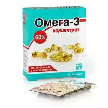 RealCaps Омега-3 концентрат 60% капсулы 80 шт