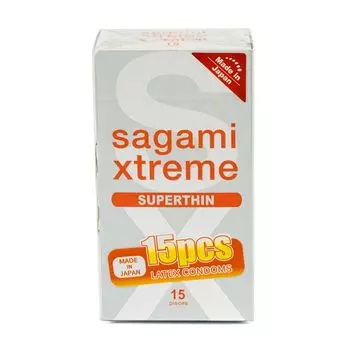 Sagami Xtreme Superthin Презервативы ультратонкие 0,04 мм 15 шт
