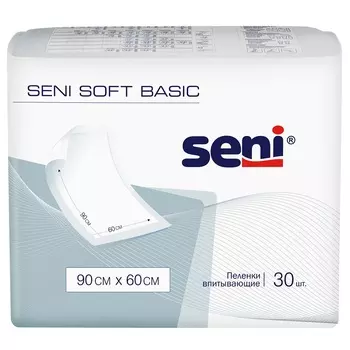 Seni Soft Basic Пеленки впитывающие 60 см х 90 см 30 шт