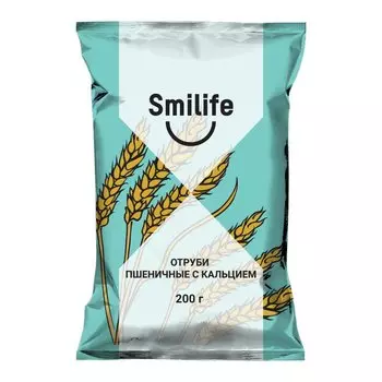 Smilife Отруби хрустящие пшеничные с кальцием 200 г