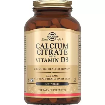 Solgar Цитрат кальция с витамином Д3 таблетки 120 шт