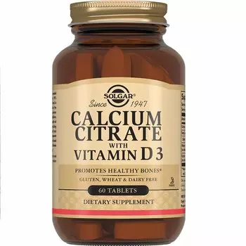 Solgar Цитрат кальция с витамином Д3 таблетки 60 шт
