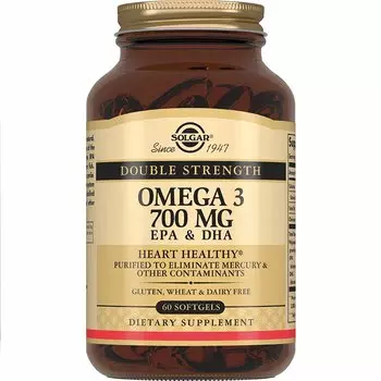Solgar Двойная Омега-3 700 ЭПК и ДГК капсулы 60 шт