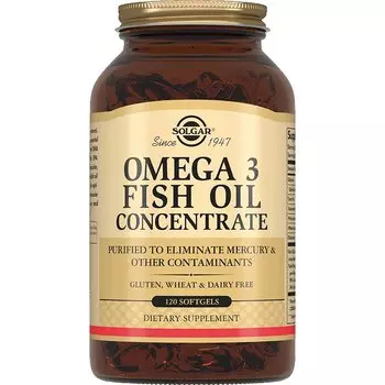 Solgar Концентрат Рыбьего Жира Омега-3 капсулы 120 шт