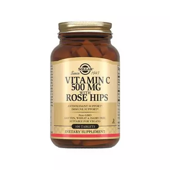 Solgar Витамин С и шиповник 500 мг таблетки 100 шт