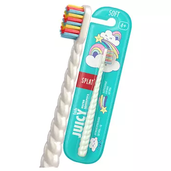 Splat Juicy Lab Магия единорога Зубная щетка для детей от 4 лет мягкая Жемчужная 1 шт