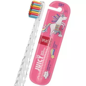 Splat Juicy Lab Магия единорога Зубная щетка для детей от 4 лет мягкая Прозрачная 1 шт
