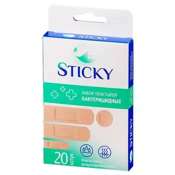 Sticky Пластырь бактерицидный влагостойкий набор Универсальный 20 шт