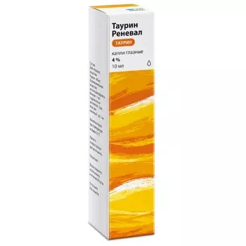 Таурин Реневал 4% капли глазные 10 мл