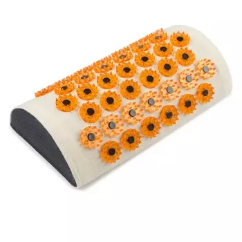 Тибетский Аппликатор массажер медицинский магнитный валик для шеи Желтый