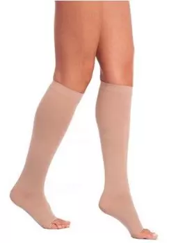 Тривес Гольфы компрессионные с открытым носком 2 класс компрессии размер 1 Бежевые