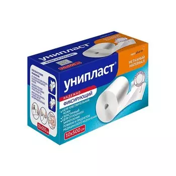 Унипласт Лейкопластырь фиксирующий на нетканной сетчатой основе 10 см х 500 см 1 шт