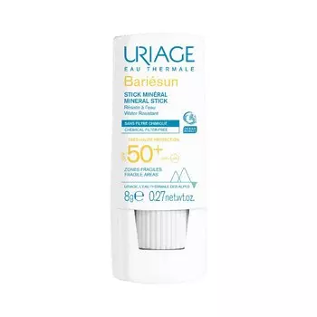 Uriage Barisun Минеральный стик для уязвимых зон водостойкий SPF 50+ 8 г