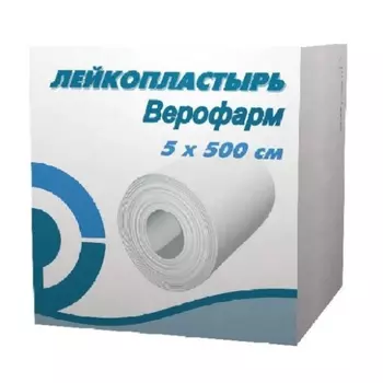 Верофарм Лейкопластырь фиксирующий 5 см х 500 см 1 шт