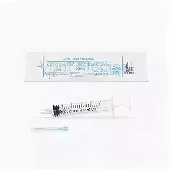 Vogt Medical Шприц одноразовый трехкомпонентный 2 мл