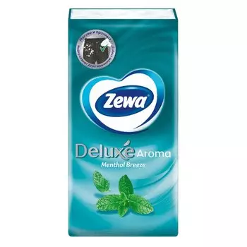 Zewa Deluxe Aroma Платки бумажные носовые Ментол 10 шт
