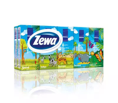Zewa Kids Платки бумажные носовые 10х10 шт