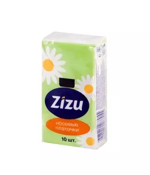 Zizu Платки бумажные носовые Ромашка 10 шт