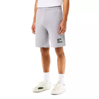 EMBROIDERED SLOGAN FLEECE JOGGER SHORTS