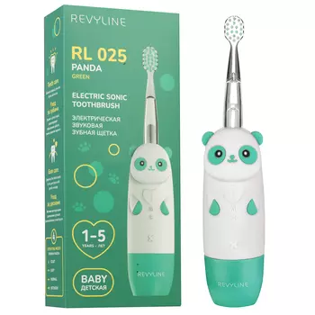 Электрическая звуковая зубная щетка Revyline RL 025 Panda, зеленая
