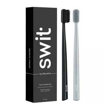 Набор зубных щеток SWIT by Revyline SM6000 SMART Graphite & Silver
