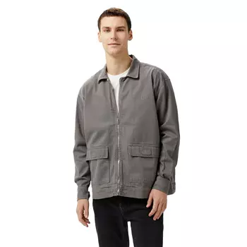 WASHED DENIM ZIP JACKET