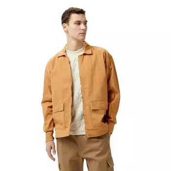 WASHED DENIM ZIP JACKET