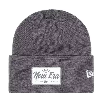 Wide Cuff Patch Knit Adult hat