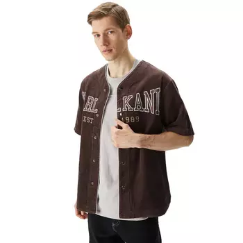 Woven Retro Corduroy Baseball Shirt