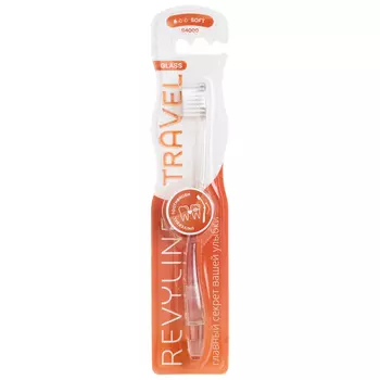 Зубная щетка Revyline S4000 Travel Glass, персиковая