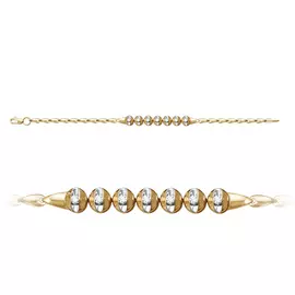 Браслет из красного и белого золота с бриллиантами БР770155