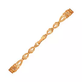 Браслет для часов из красного золота с фианитами 5165023