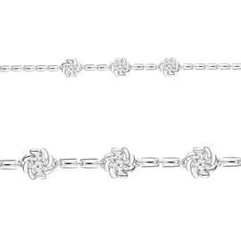 Браслет из серебра с фианитами с родированием 74375А 16.0