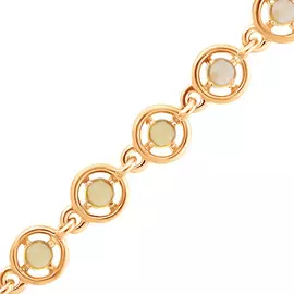 Браслет из красного золота с хризолитами 41-1065-11-11 Без размера