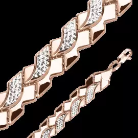 Браслет из красного и белого золота А 023003