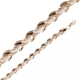 Браслет из красного золота с алмазной огранкой А 023127