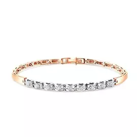 Браслет из красного золота с бриллиантами 4-0004-1000 №10-20